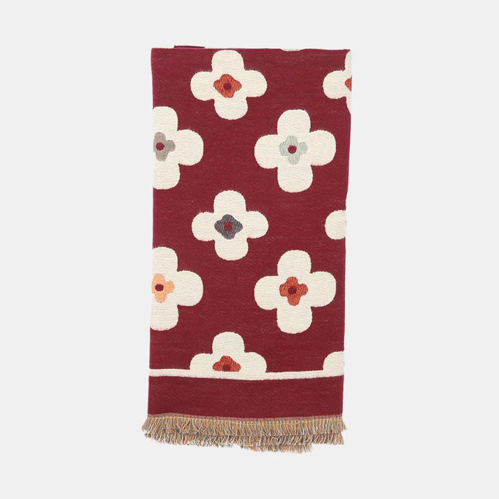 MAROON DOUBLE SIDED SCARF