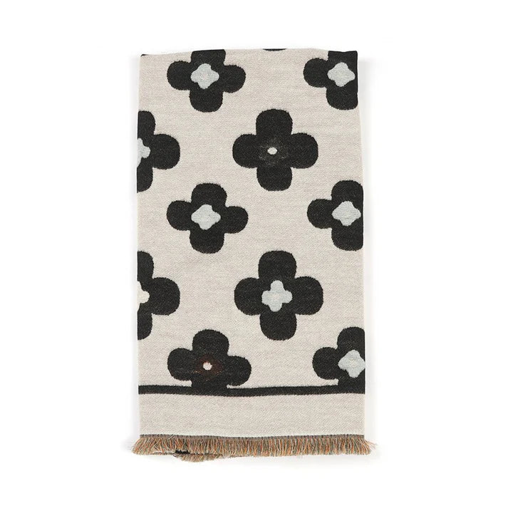 BLACK DOUBLE SIDED SCARF