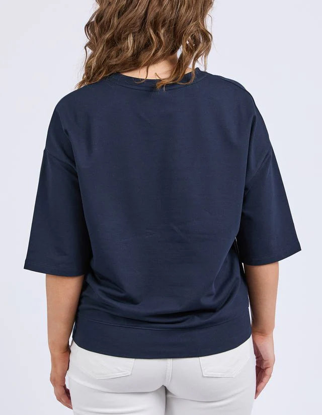 Elm Navy Nico Sweat Tee