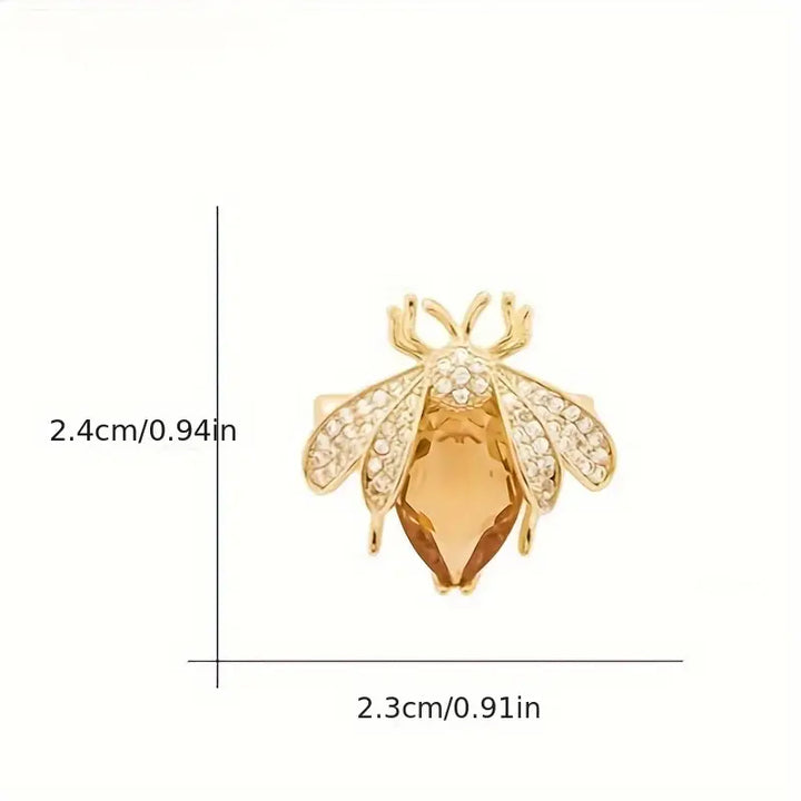 PEACH GEM BEE BROOCH