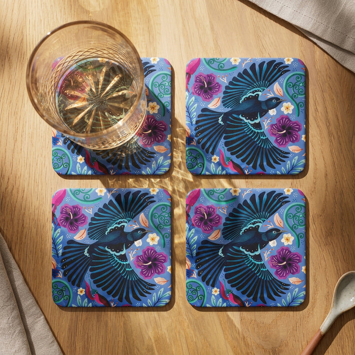 Catherine Marion Tuneful Tūī Set of 4 Boxed Coasters