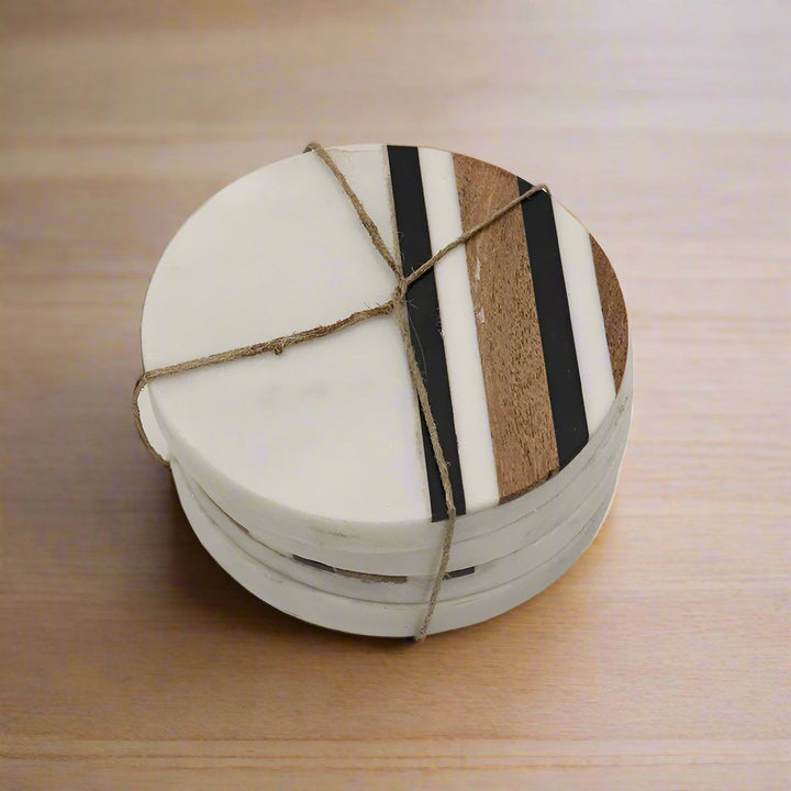 MARBLE WOOD COASTERS