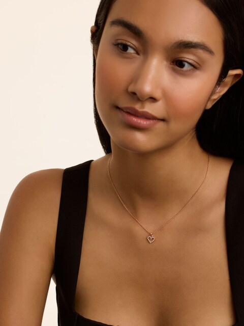 Ted Baker Amore Halo Heart Pendant Gold
