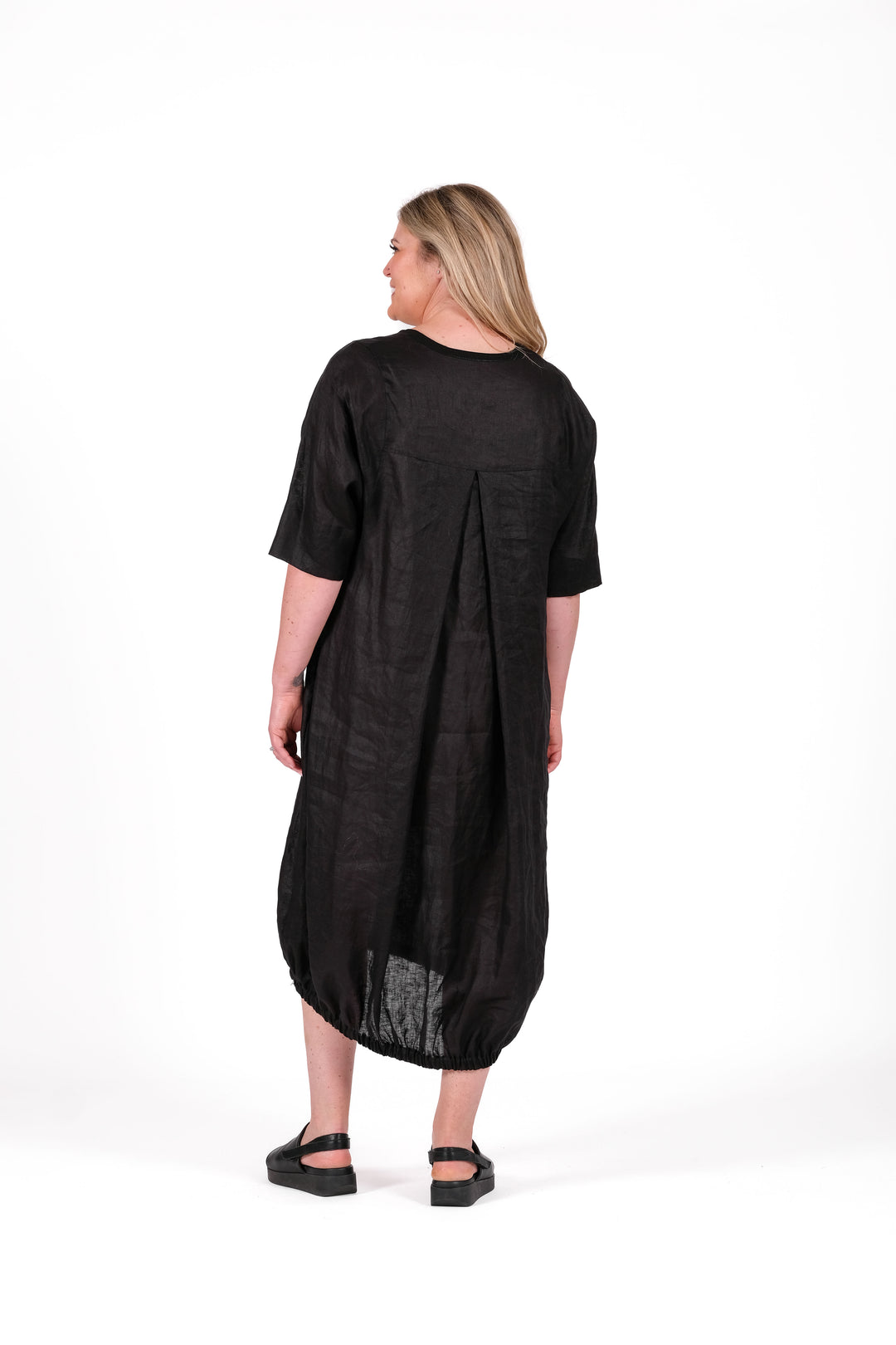 Deeanne Hobbs Black Linen Cooper Dress