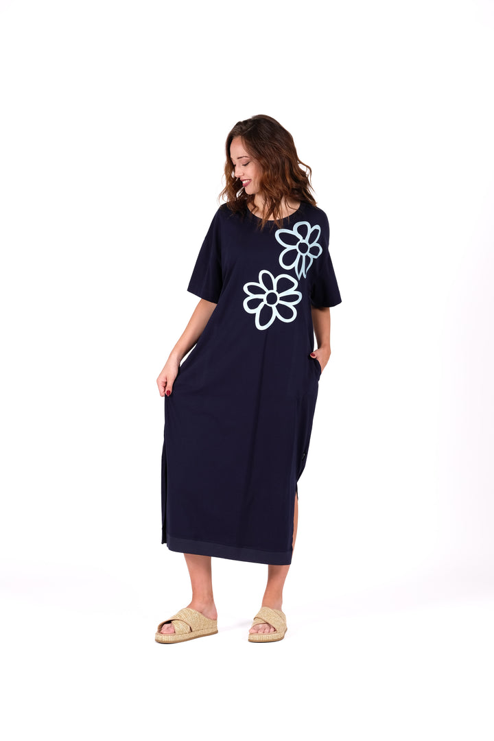 Jellicoe Navy Flower Evie Dress