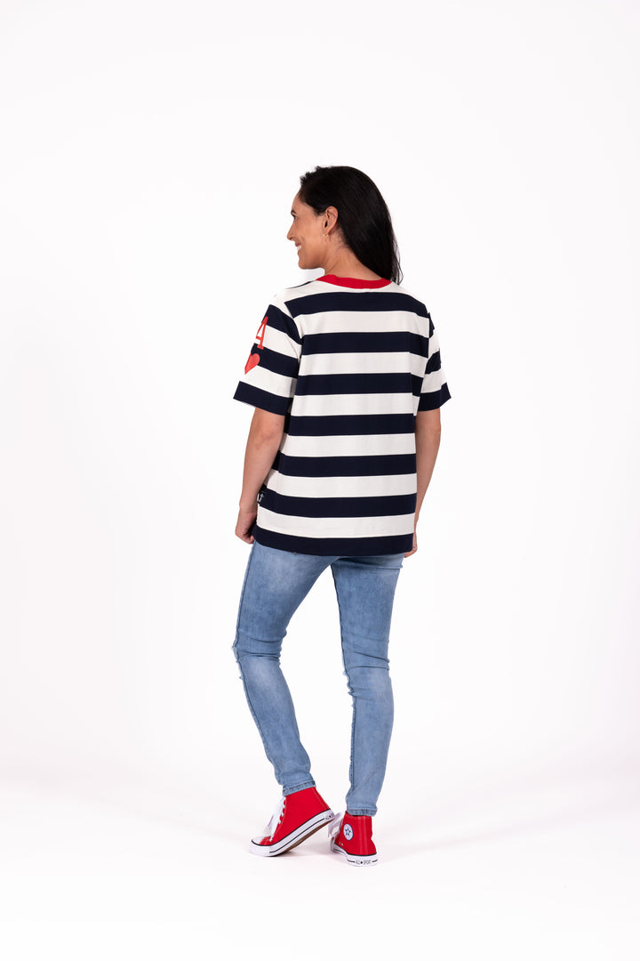 Jellicoe Navy Stripe Basic Tee