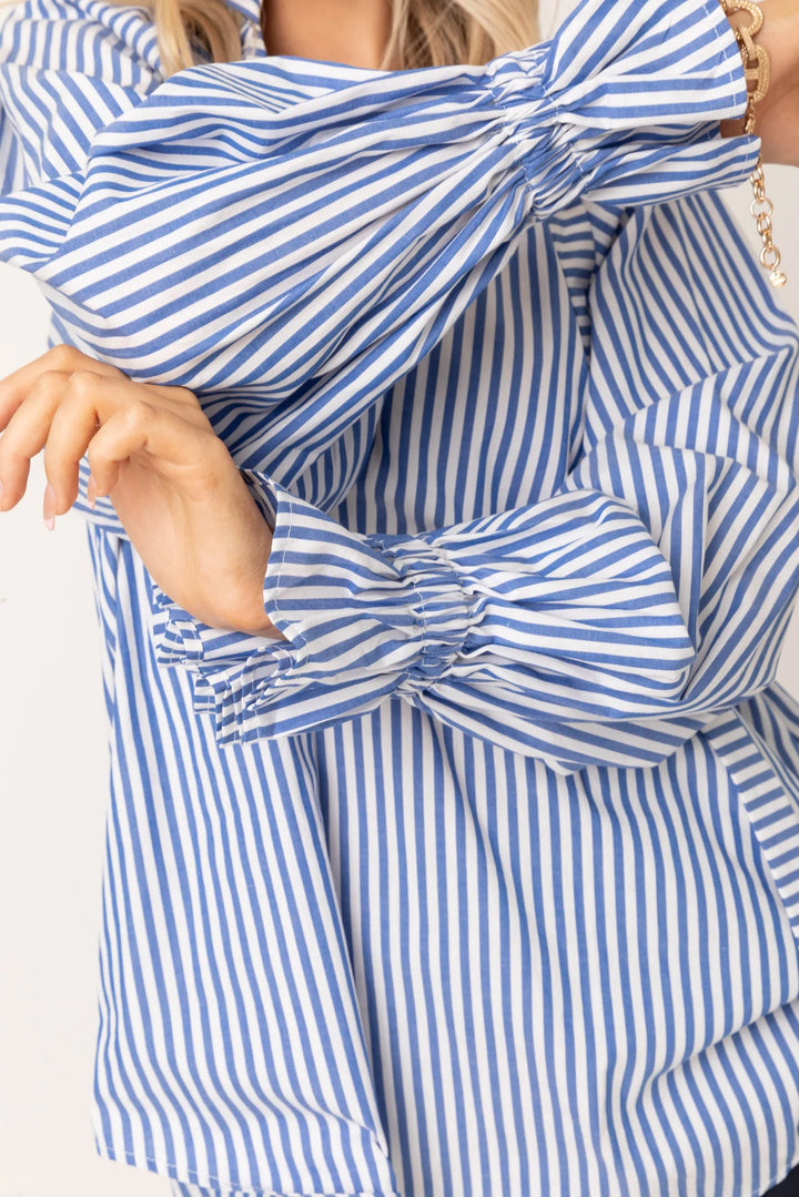 Alexandra Danill Blouse Blue Stripe