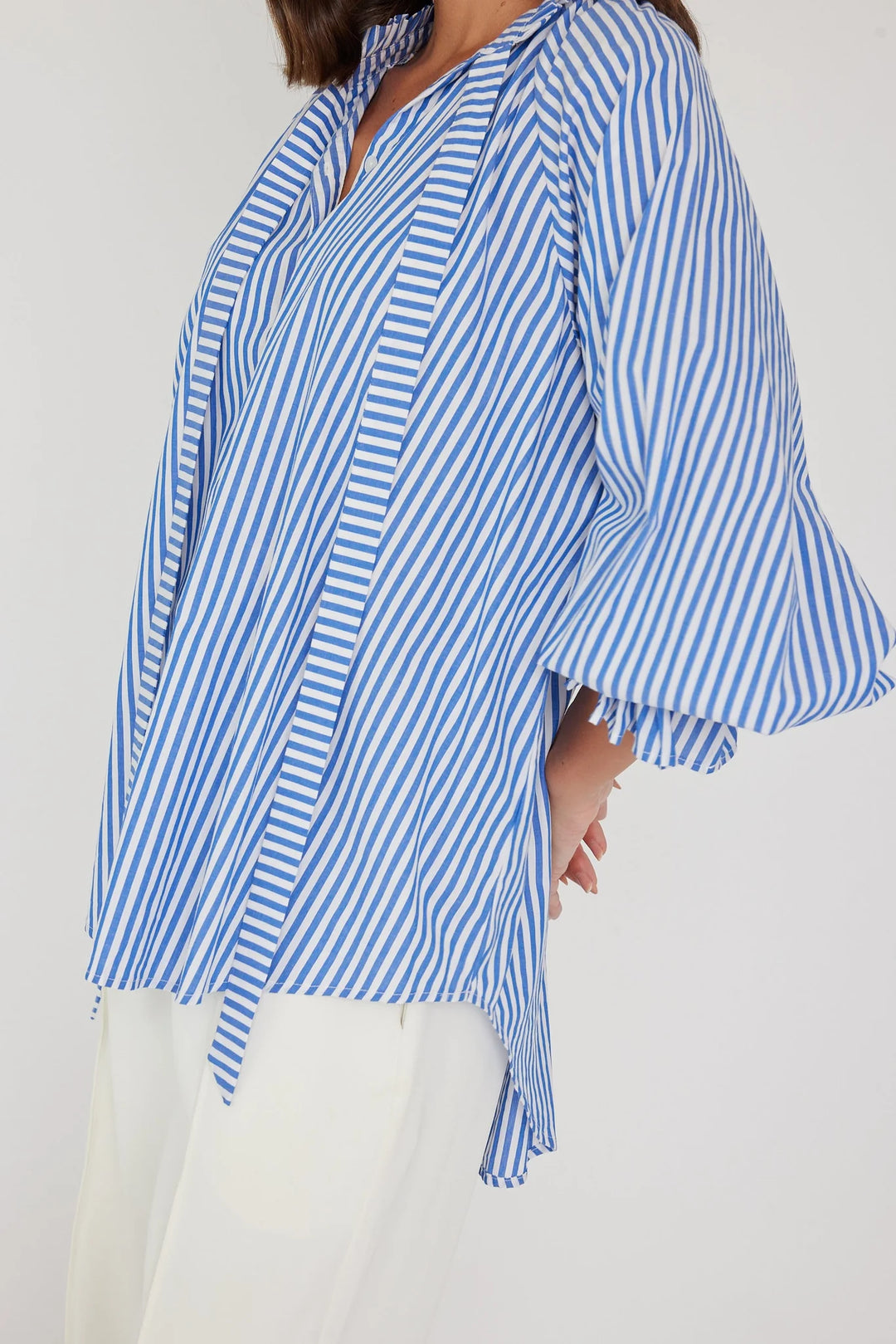 Alexandra Danill Blouse Blue Stripe