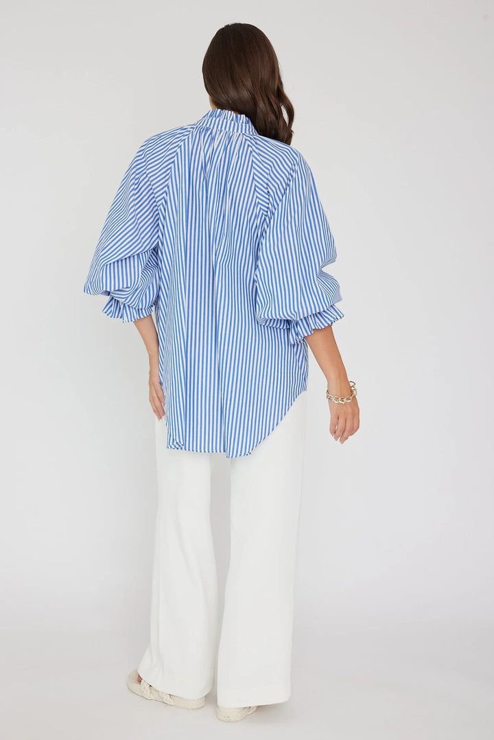 Alexandra Danill Blouse Blue Stripe