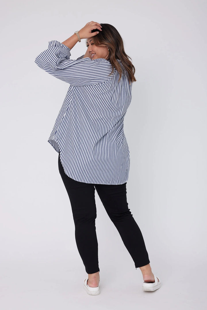 Alexandra Danill Blouse Navy Stripe