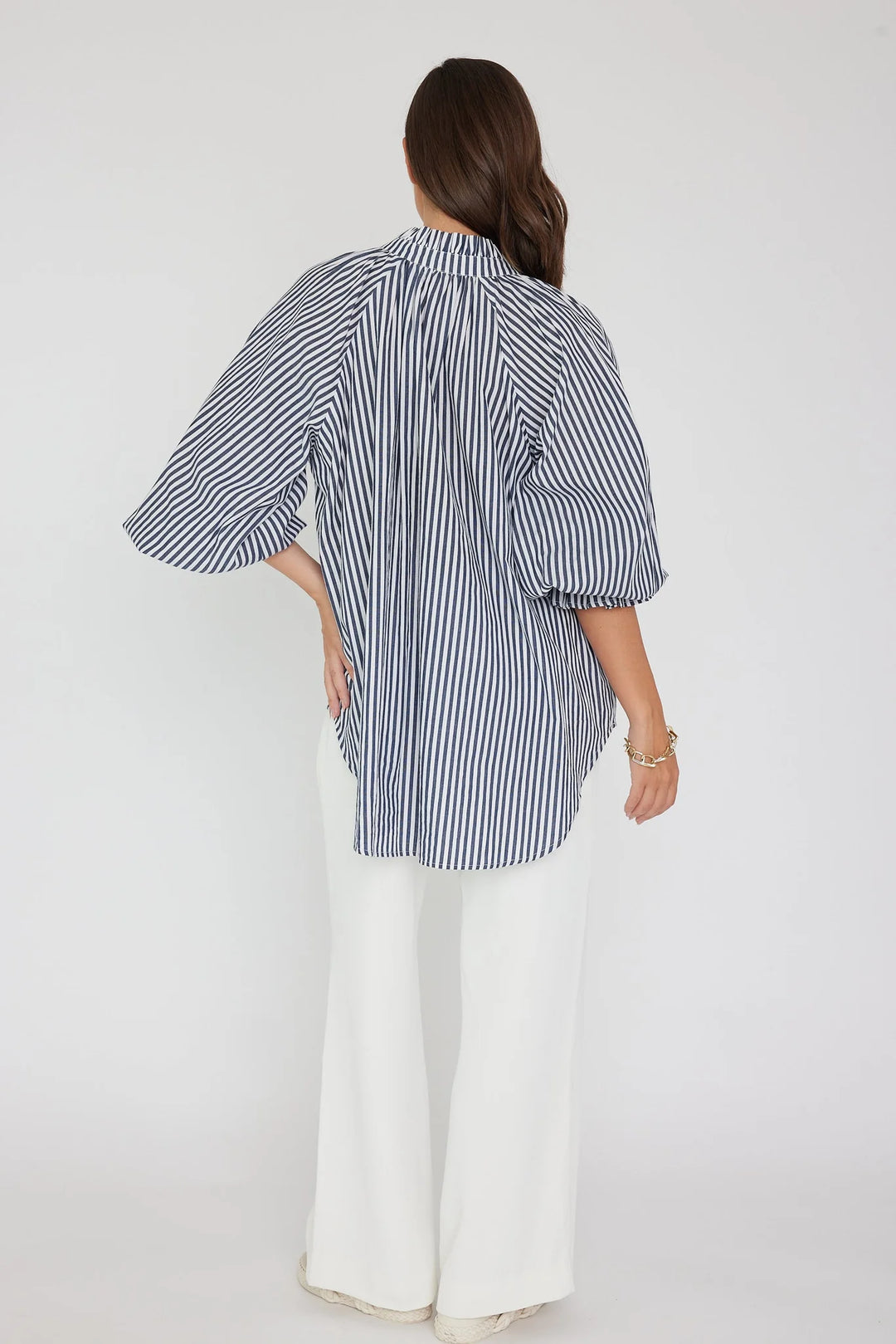 Alexandra Danill Blouse Navy Stripe