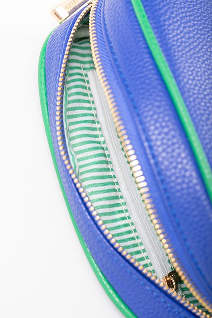 Cobalt & Green Aggie Crossbody Bag
