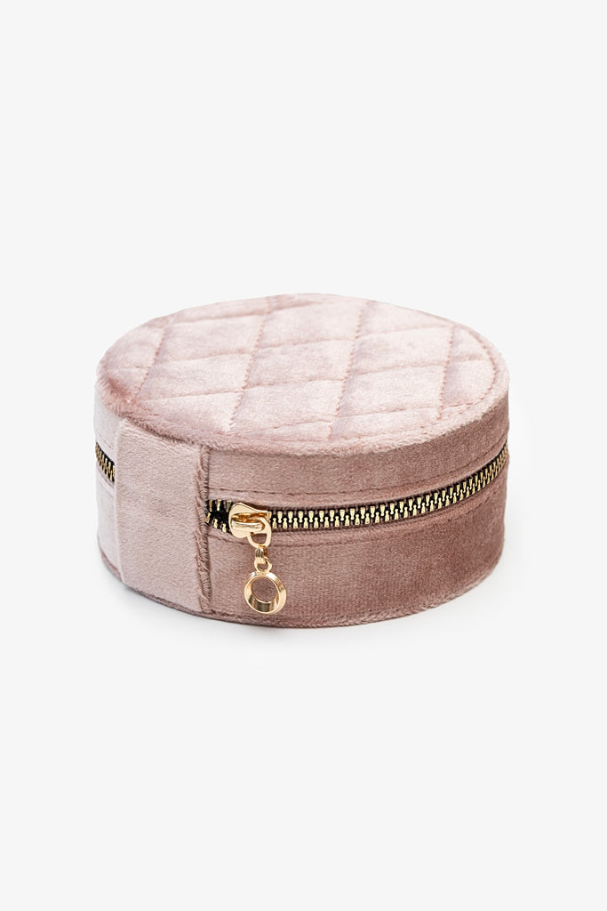 Antler Blush Velvet Jewellery Travel Box