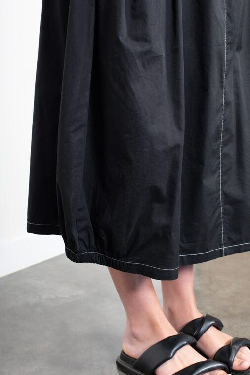 Black Contrast Cyrus Skirt