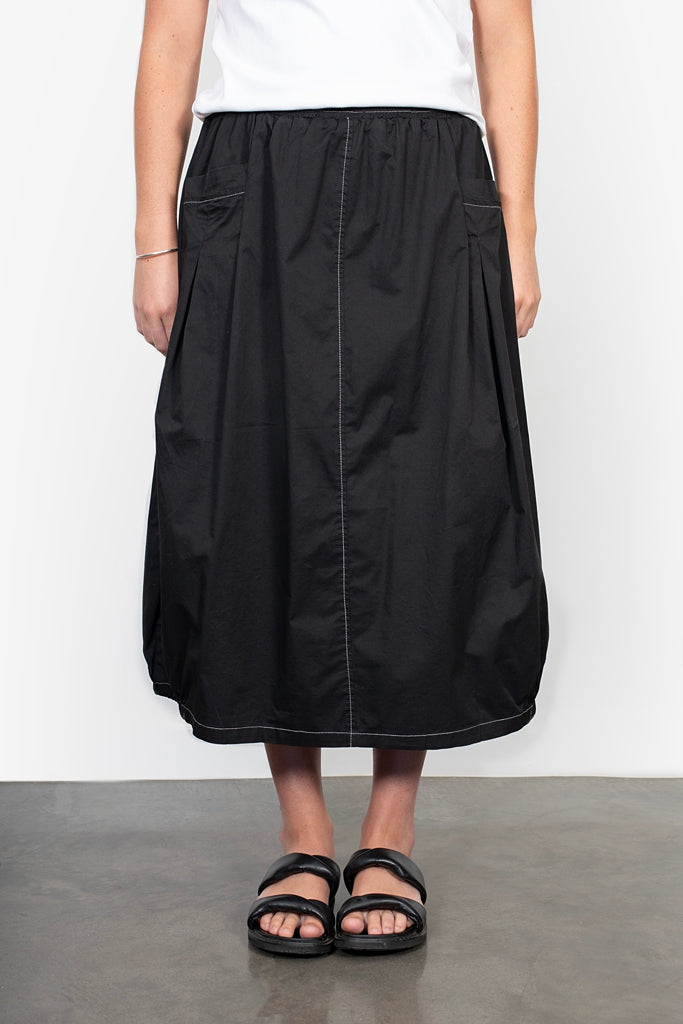 Black Contrast Cyrus Skirt