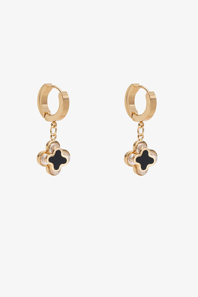 Antler Midnight Clover Earrings