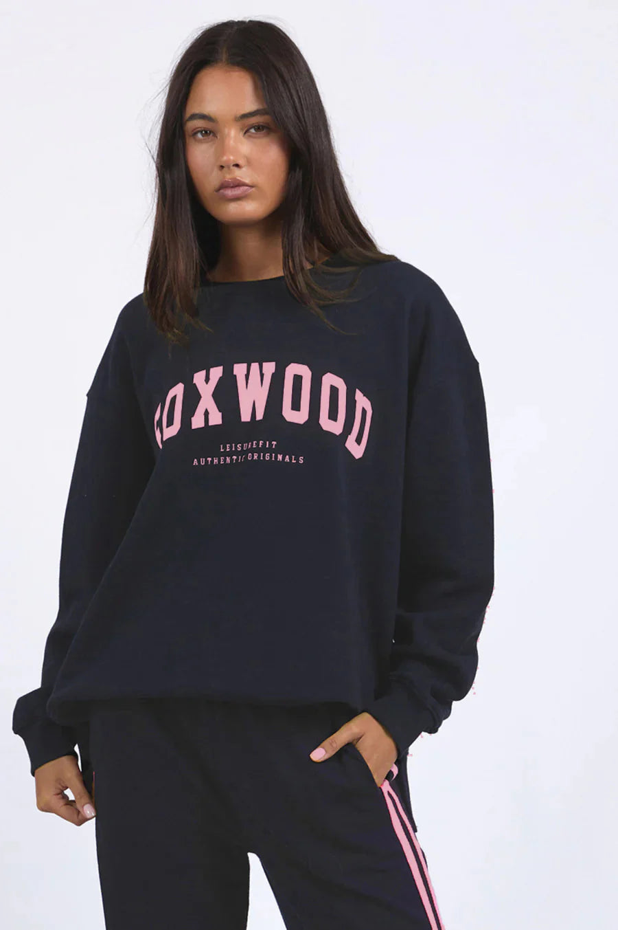Foxwood Interval Crew Navy & Pink