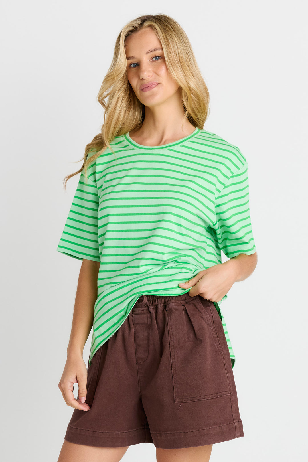 Betty Basics Green Relax Boxy Tee