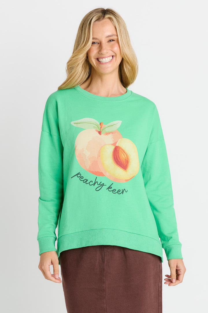 Betty Basics Peachy Palma Sweatshirt