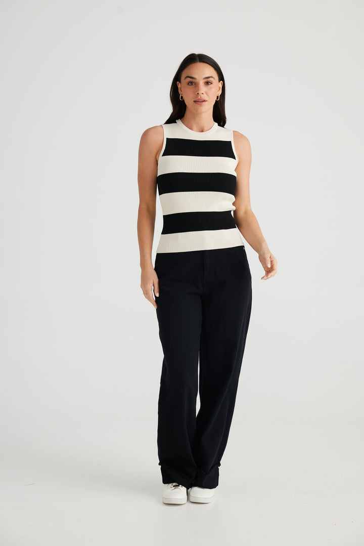 TORI WIDE STRIPE TANK - RAPT ONLINE