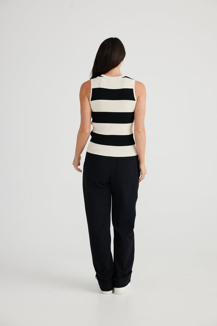 TORI WIDE STRIPE TANK - RAPT ONLINE