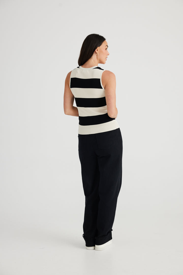 TORI WIDE STRIPE TANK - RAPT ONLINE