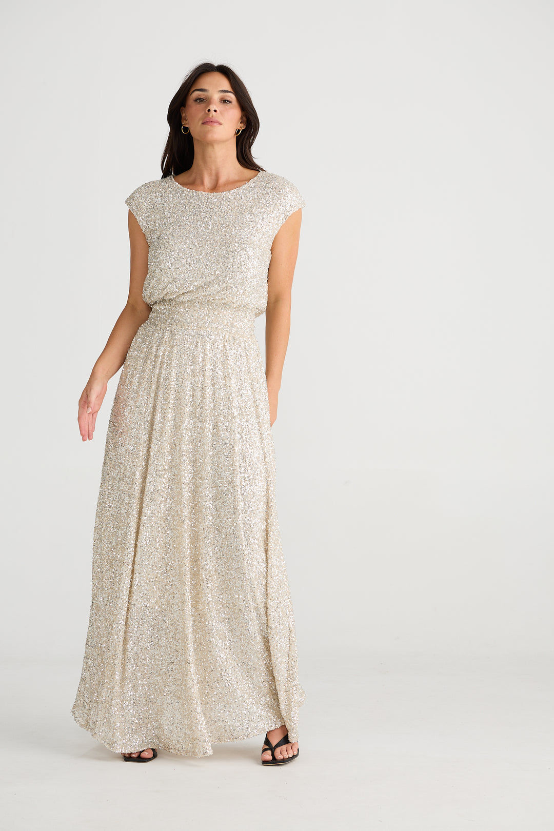 CHAMPAGNE SHELLY DRESS