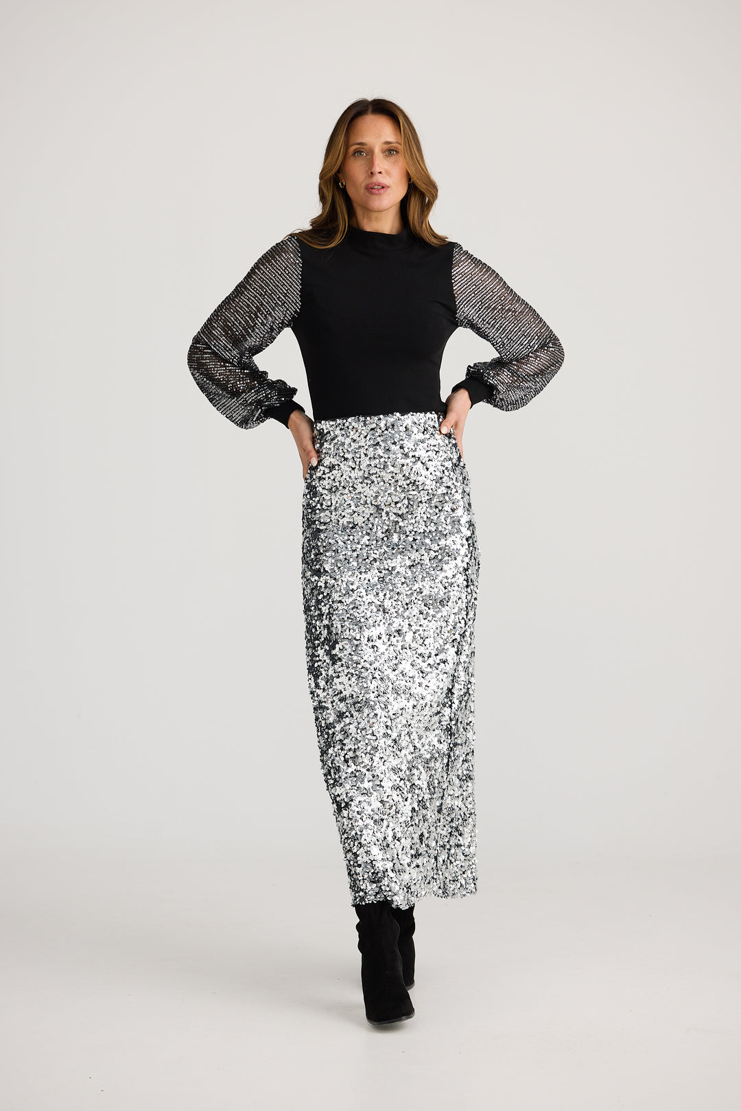 SILVER PARIS SKIRT