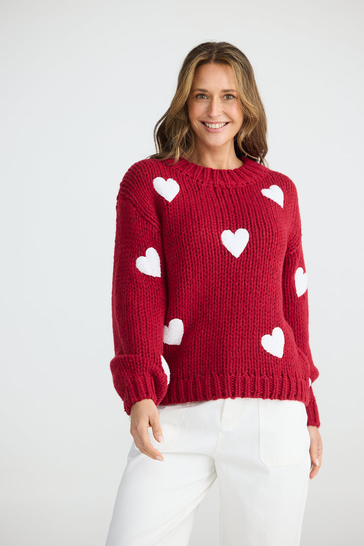 CHERRY HEART ON MY SLEEVE KNIT