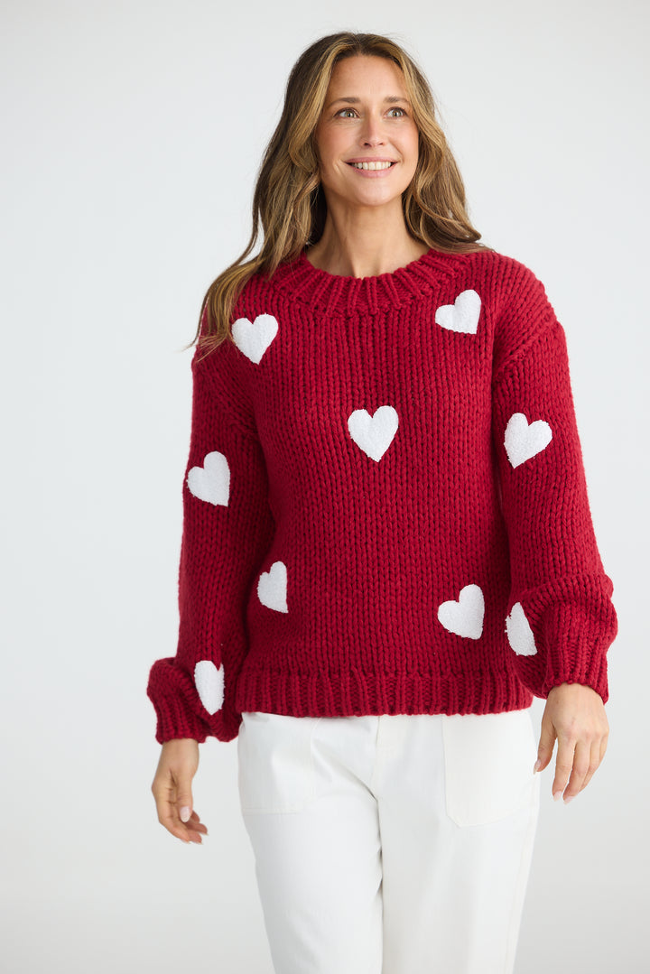 CHERRY HEART ON MY SLEEVE KNIT