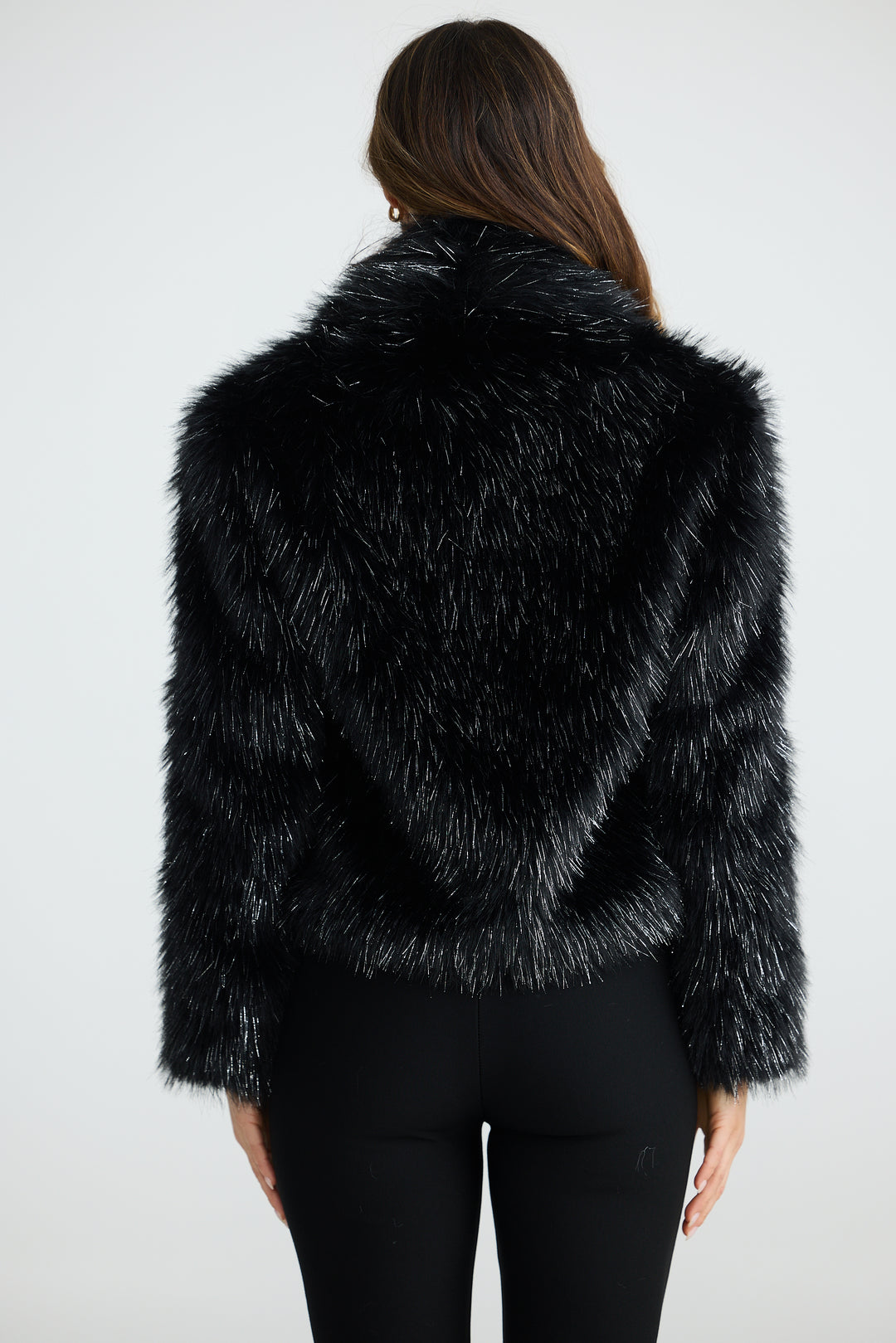 BLACK GLAMOUR FUR JACKET