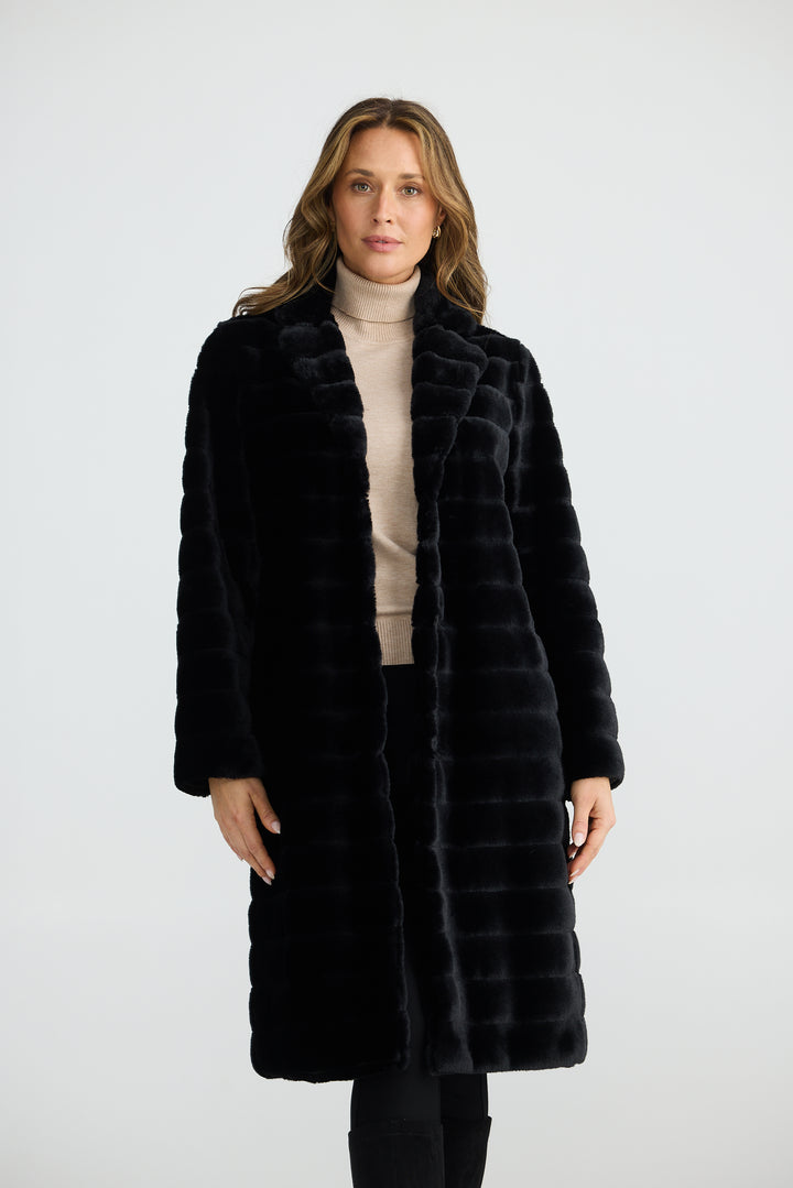 BLACK NOLITA FUR COAT