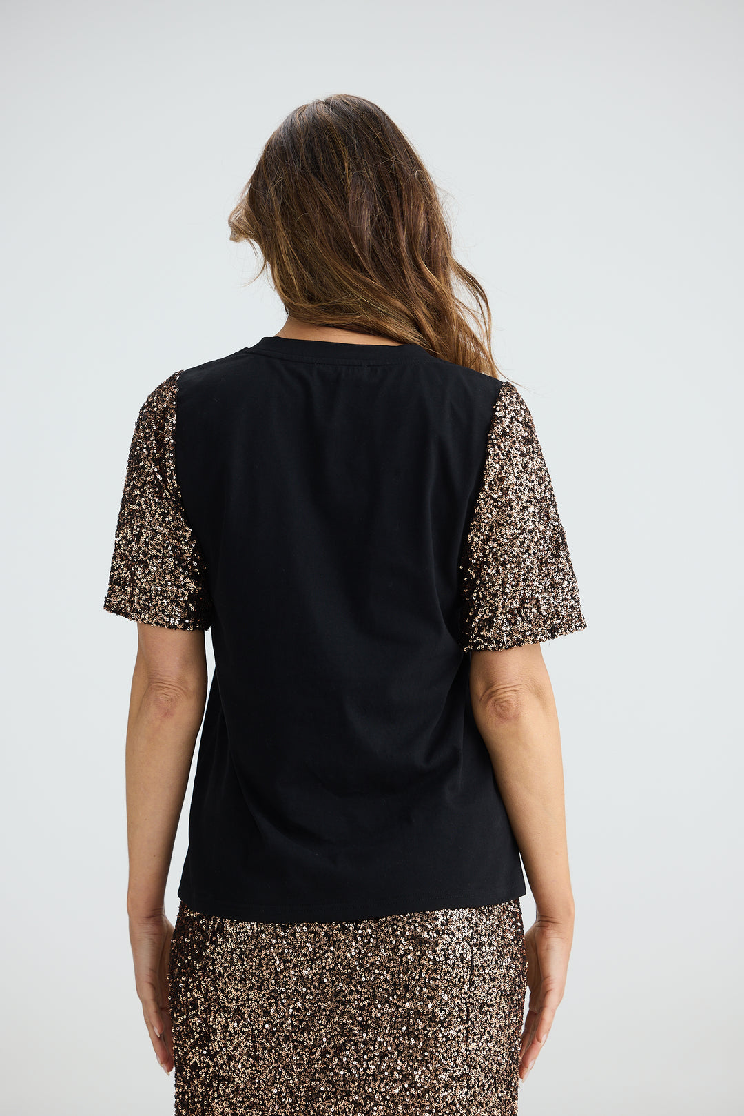 BRONZE SEQUIN RITZ TEE