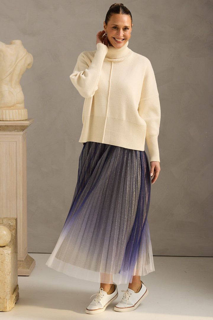 NAVY WEST END SKIRT