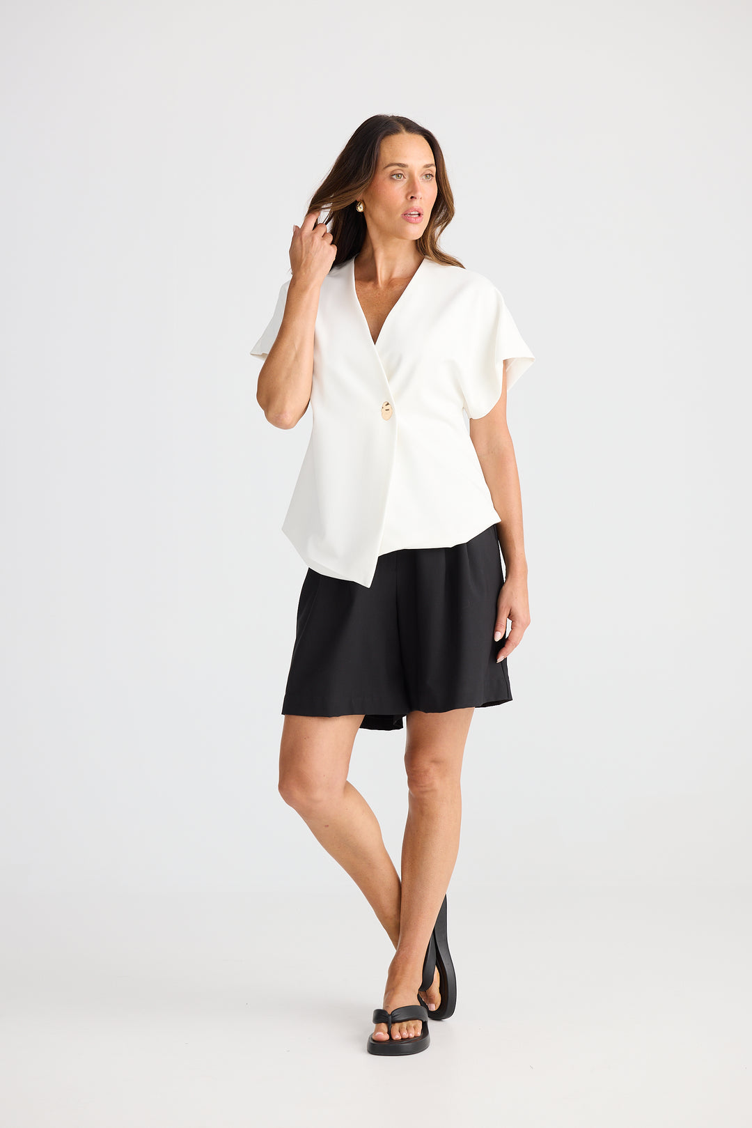 Brave & True White Origami Top