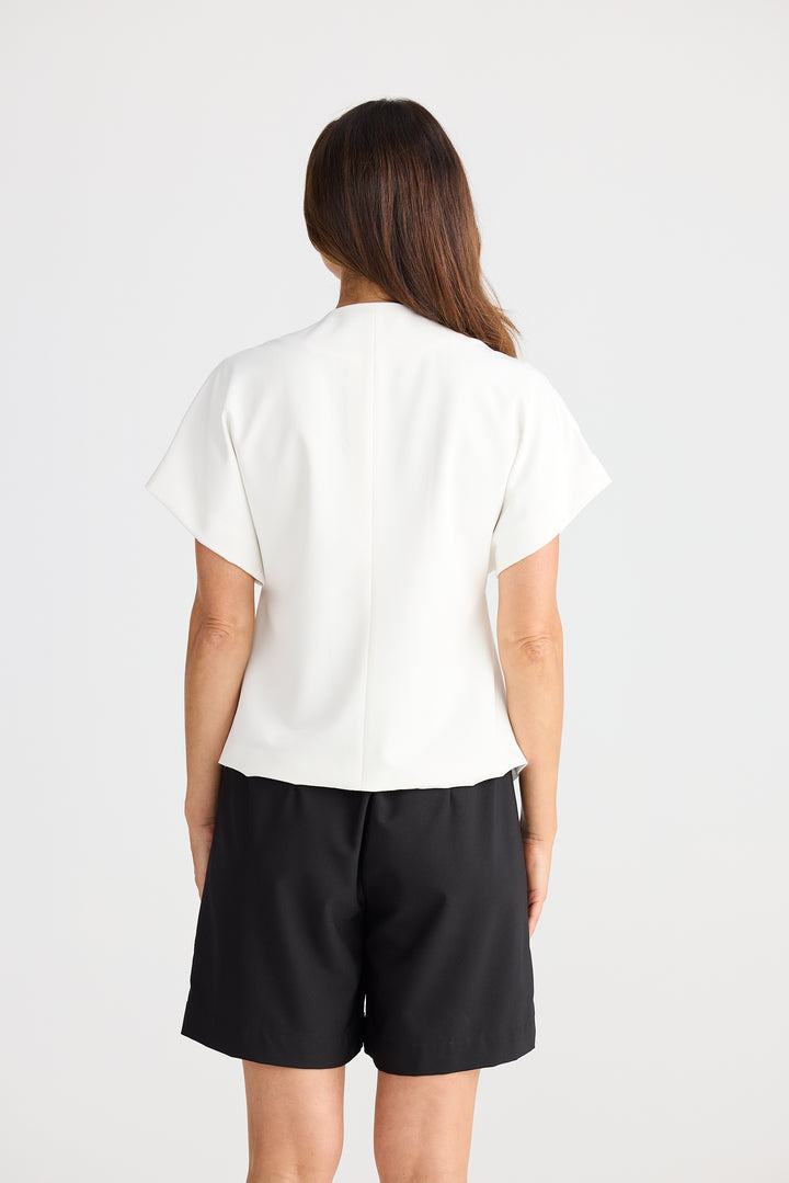 Brave & True White Origami Top