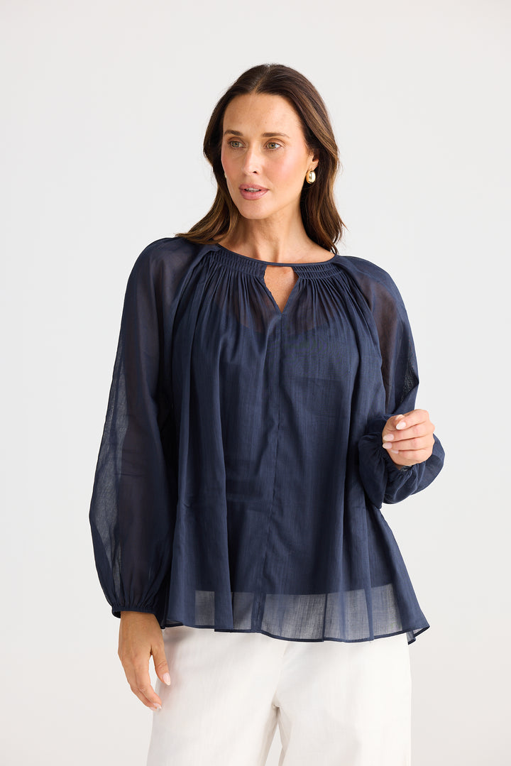 Brave & True Navy Raphael Top