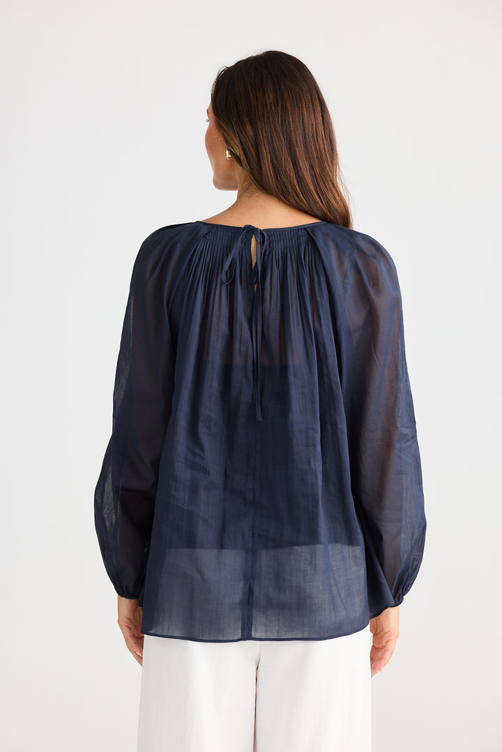 Brave & True Navy Raphael Top