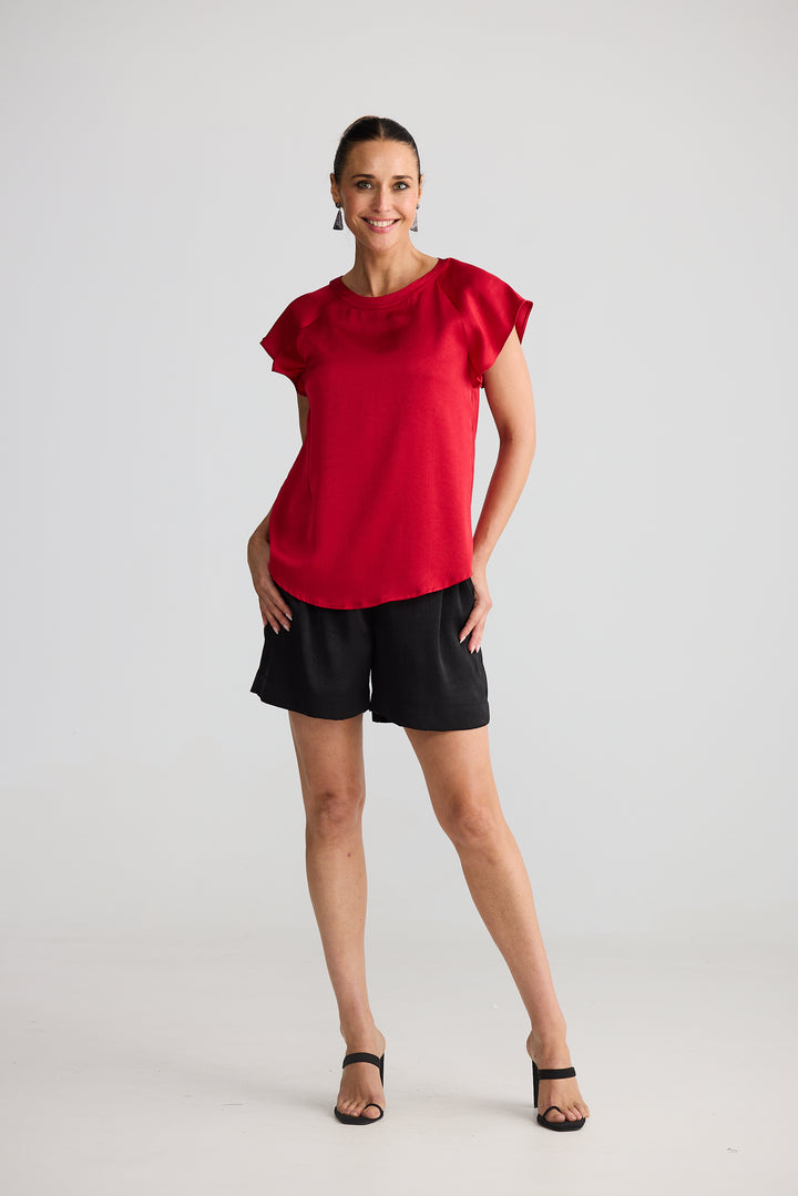 Brave & True Red Boulevard Top