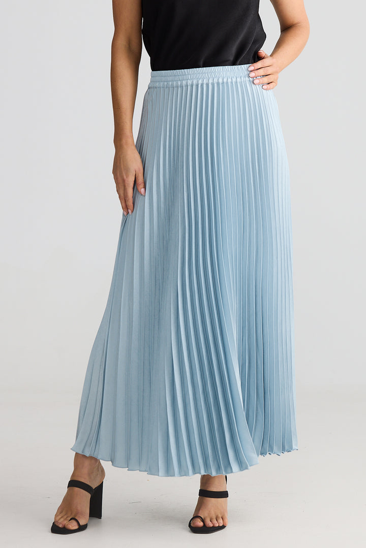 Brave & True Ice Blue Alias Pleated Skirt