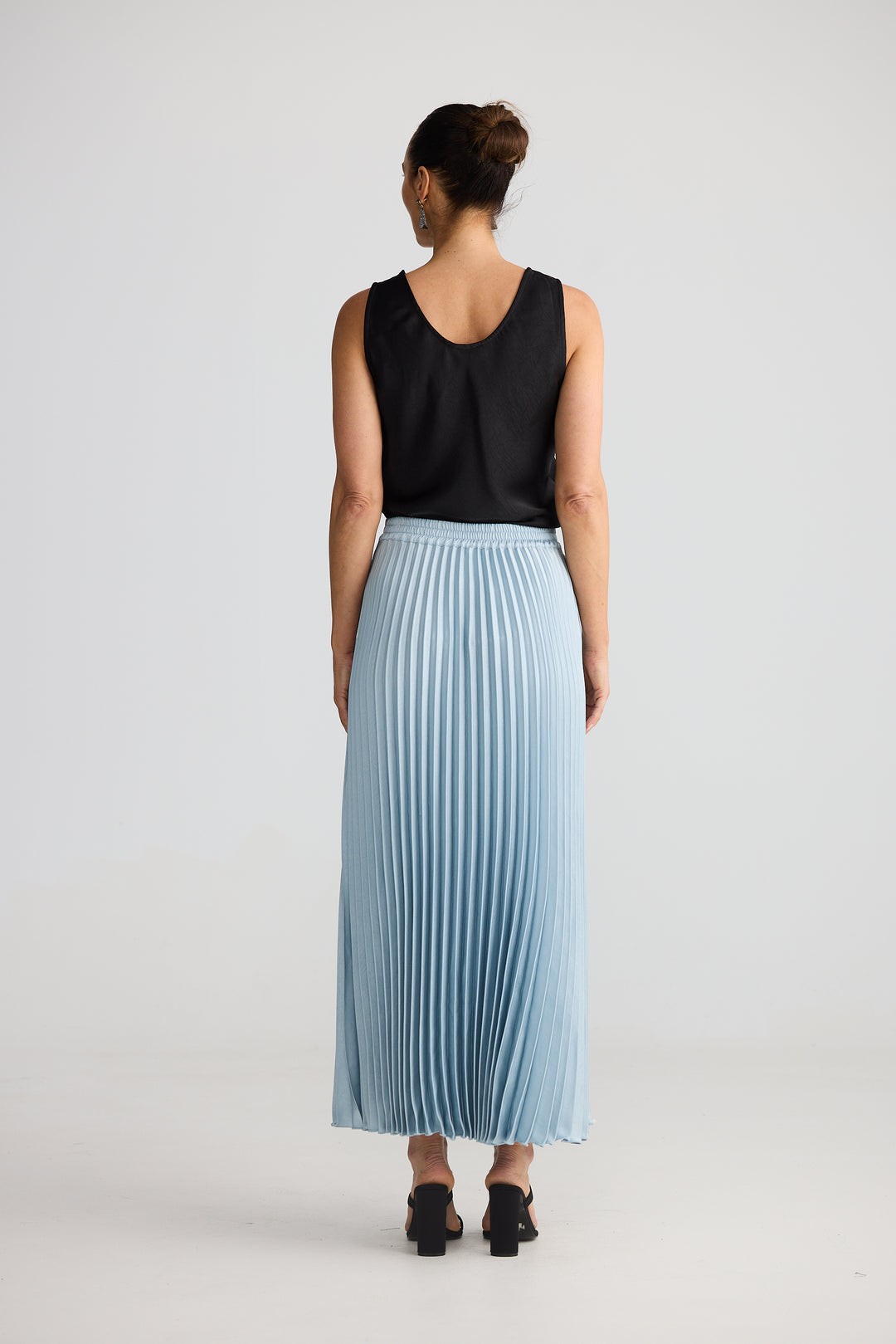 Brave & True Ice Blue Alias Pleated Skirt
