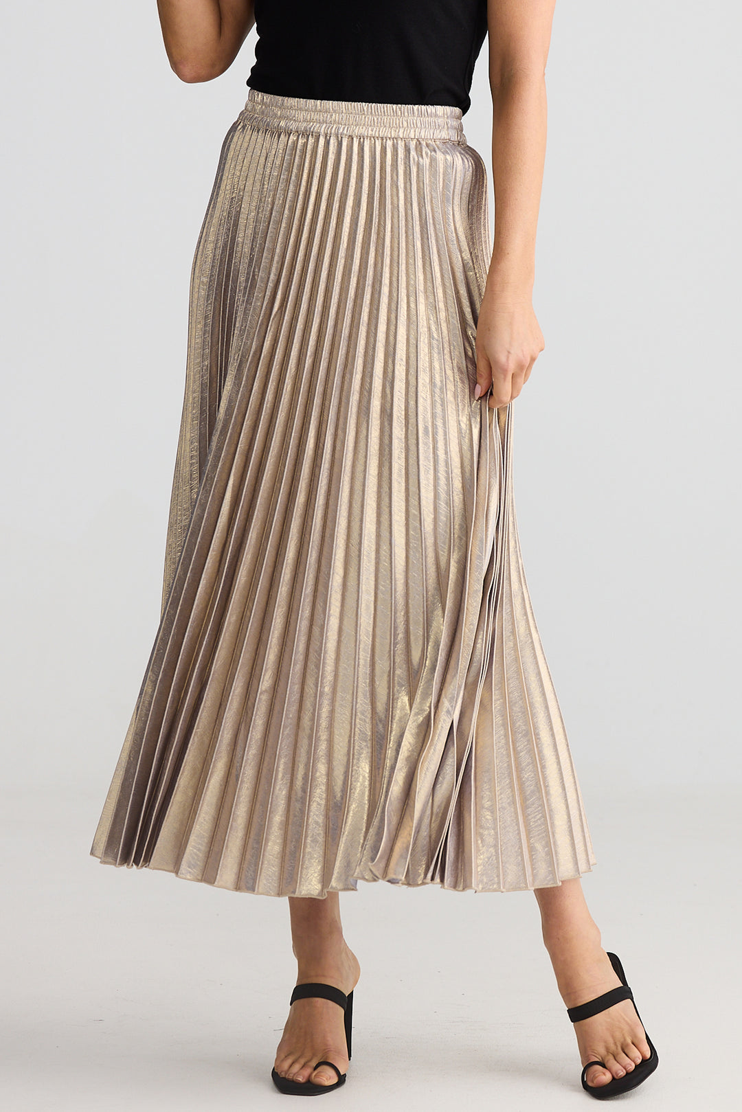 Brave & True Titanium Alias Pleated Skirt