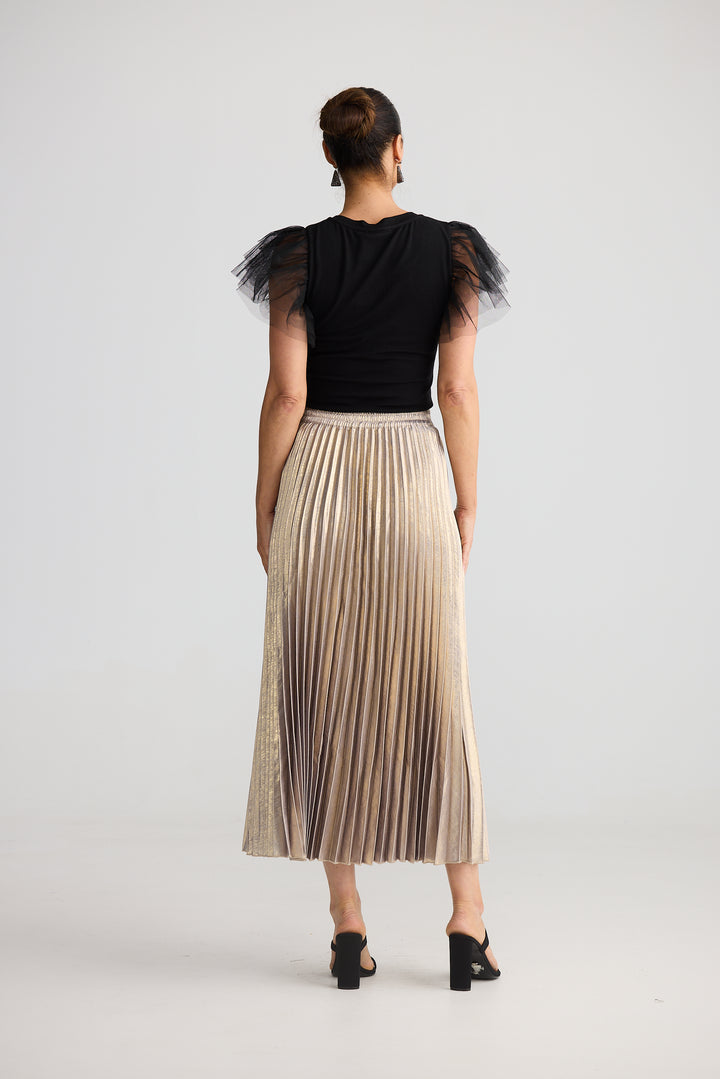 Brave & True Titanium Alias Pleated Skirt