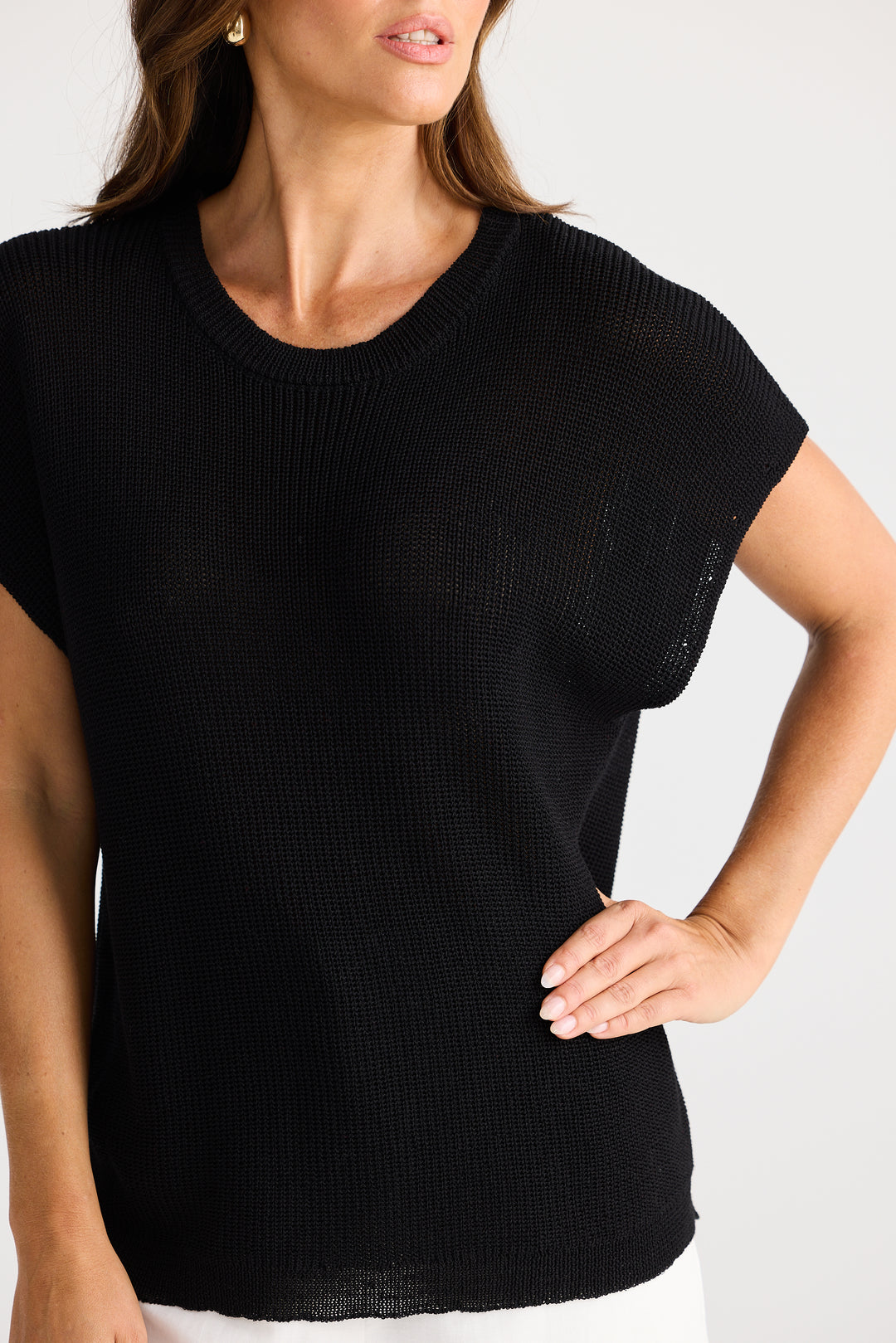 Brave & True Limo Knit Tee Black