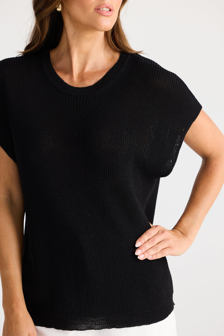Brave & True Limo Knit Tee Black