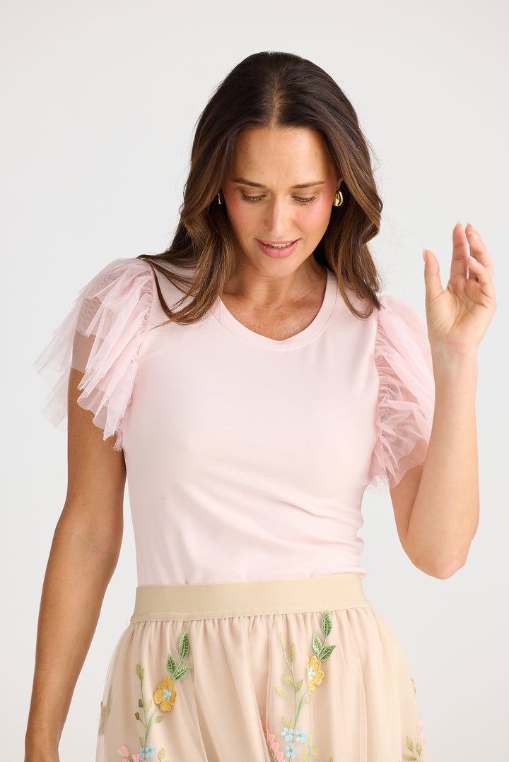 Brave & True Chance Tee Soft Pink