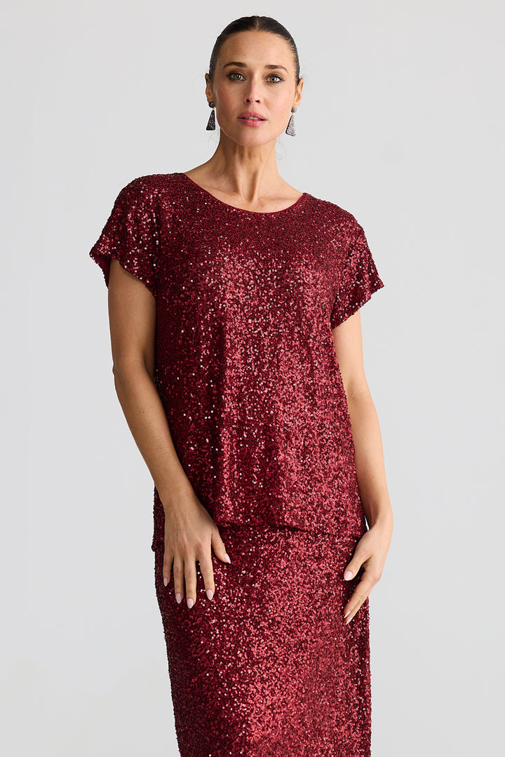 Brave & True Garnet Sequin Darcy Tee