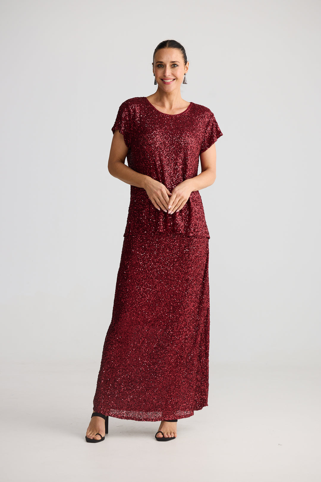 Brave & True Garnet Sequin Darcy Tee