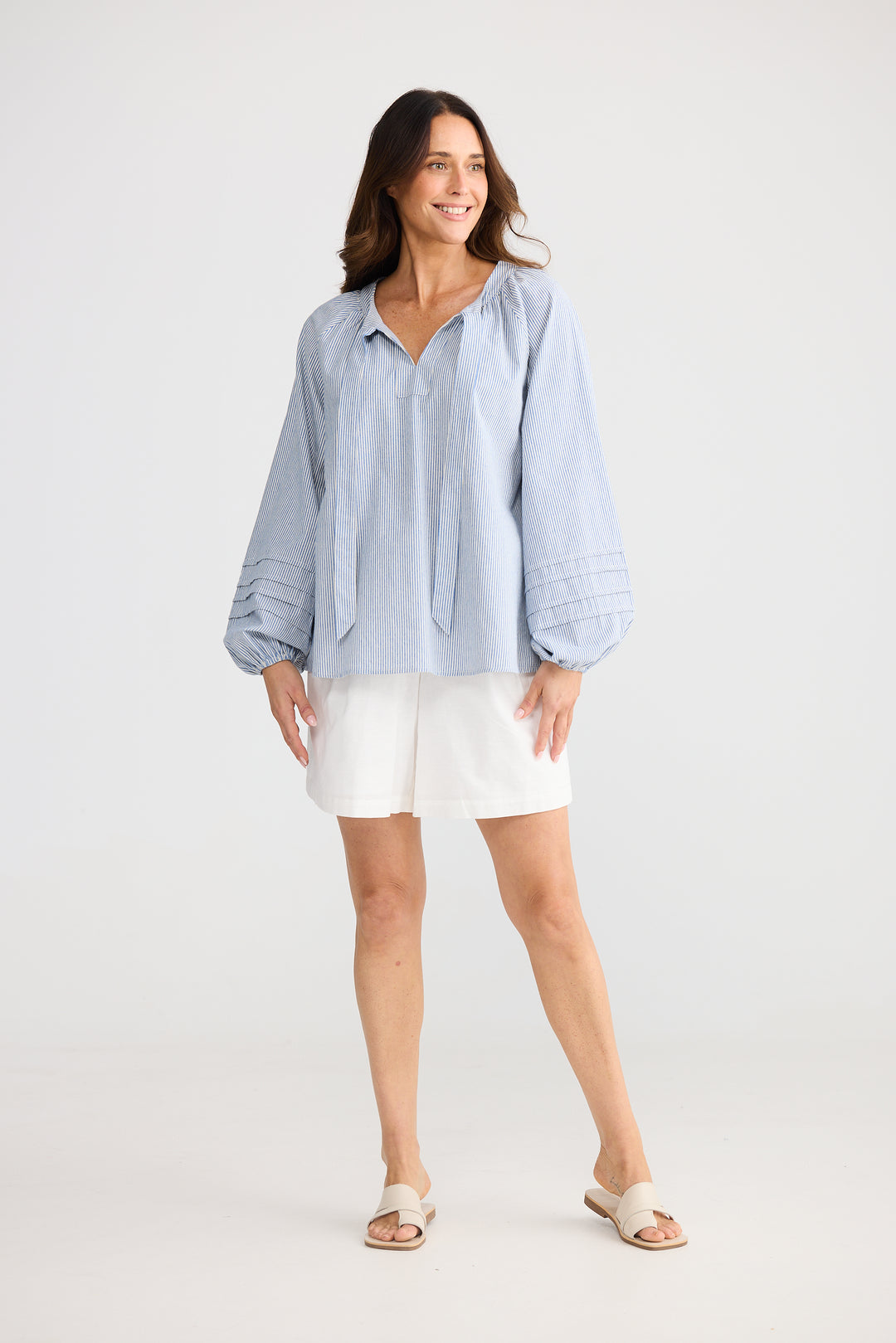 Brave & True Pinstripe Mardi Blouse