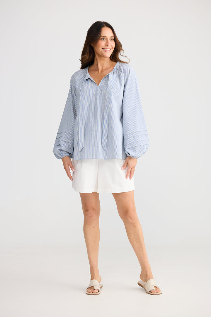 Brave & True Pinstripe Mardi Blouse
